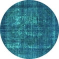 thumbnail image 1 of Ahgly Company Indoor Round Persian Turquoise Blue Bohemian Area Rugs, 5' Round, 1 of 4