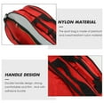 thumbnail image 3 of FENGGUIQU Portable Badminton Bag Dark Red Nylon Large Capacity Multi Layer Racket Storage Pouch, 3 of 8