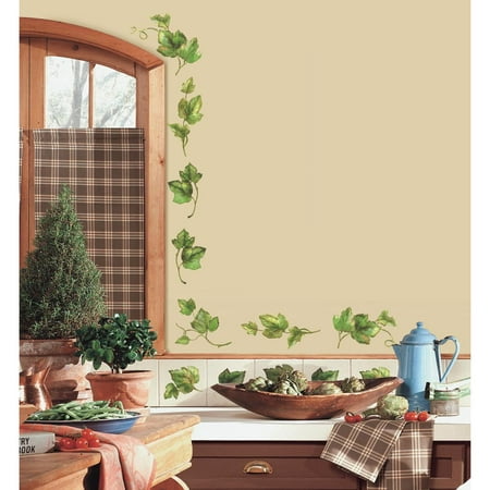- New Evergreen Ivy Peel & Stick 38 Wall Decals Country Kitchen Decor Green Leaves Border Vines