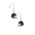thumbnail image 3 of Delight Jewelry Silvertone Small Blue Football Helmet Silver tone Infinity French Earrings, 3 of 4