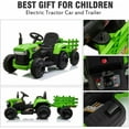 thumbnail image 5 of Hikiddo 12V Battery Powered Kids Ride on Tractor with Trailer & Bluetooth, 5 of 7