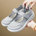 thumbnail image 5 of Miluxas Womens Hollow Out Granny Walk Shoes Breathable Soft-Soled Mary Jane Flats Dance Shoes Gray 6(37), 5 of 6