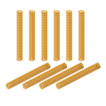 

Die Spring 8mm OD 65mm Long 10 Pack Stamping Light Load Compression Yellow