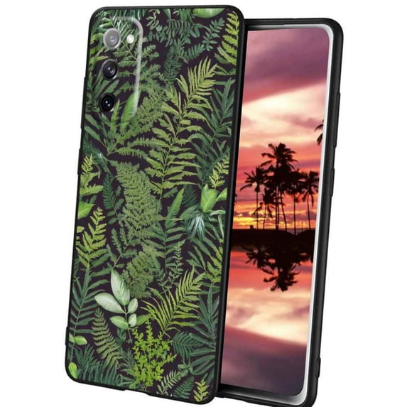 Compatible with Samsung Galaxy S20 Phone Case, Green-Botanical-ferns-foliage-forest-nature-2 Case Silicone Protective for Teen Girl Boy Case for Samsung Galaxy S20