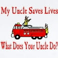 thumbnail image 2 of CafePress - Firefighter Saves Lives Uncle Infant Bodysuit - Baby Light Bodysuit, Size Newborn - 24 Months, 2 of 4