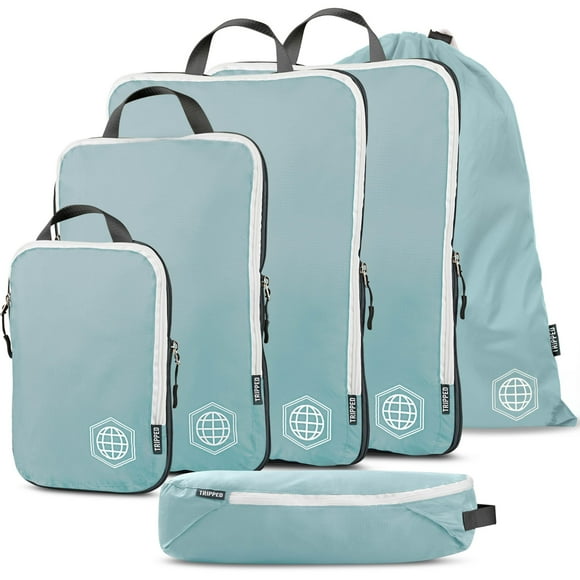 Juego de cubos de embalaje por compresión TRIPPED Travel Gear, 6 piezas