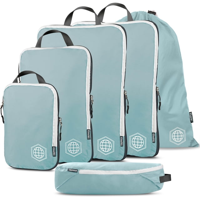 Juego de cubos de embalaje por compresión TRIPPED Travel Gear, 6 piezas