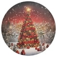 thumbnail image 3 of Ryvnso Trees Christmas Round Plate Mats Dining Table Placemat Set of 4 for Holiday Decoration, 3 of 7