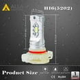 thumbnail image 5 of Alla Lighting 5202 LED Fog Lights Bulbs 3800lm Xtreme Super Bright 5201 DRL ETI 56-SMD PS19W 12085 PS19W, 6000K Xenon White, 5 of 10