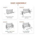 thumbnail image 4 of VINGLI Wooden Wagon Wheel Arms and Sturdy Seat Outdoor Bench, 4 of 9