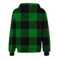 thumbnail image 4 of Kezqiaxn Womens Zip Up Hoodies Checkered Long Sleeve Loose Casual Jacket with Pockets Sweatshirts for Women Fall Plus Size Fashion, 4 of 5