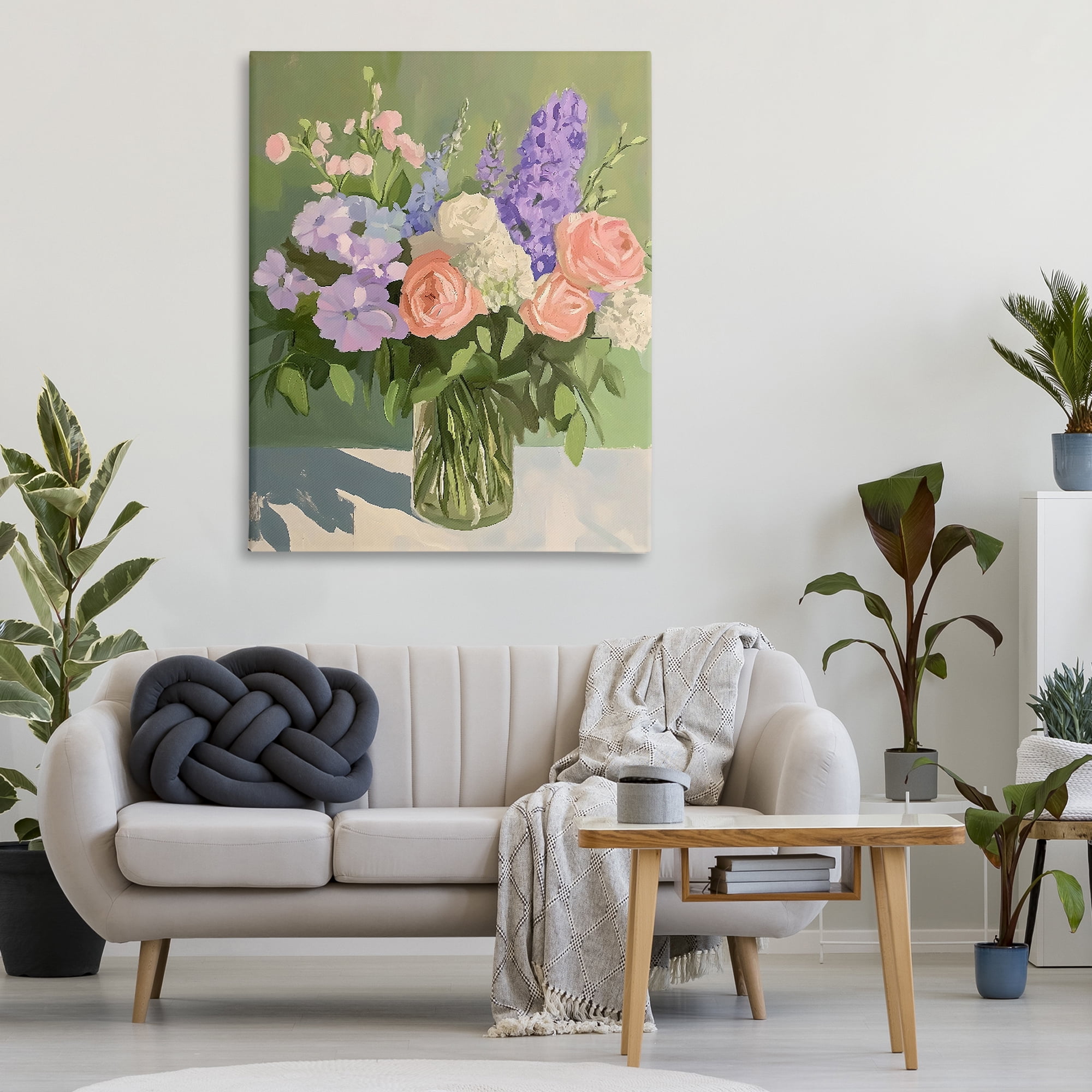 Stupell Industries Mixed Roses & Lilacs Bouquet Canvas Wall Art, design by The Prints Vibe