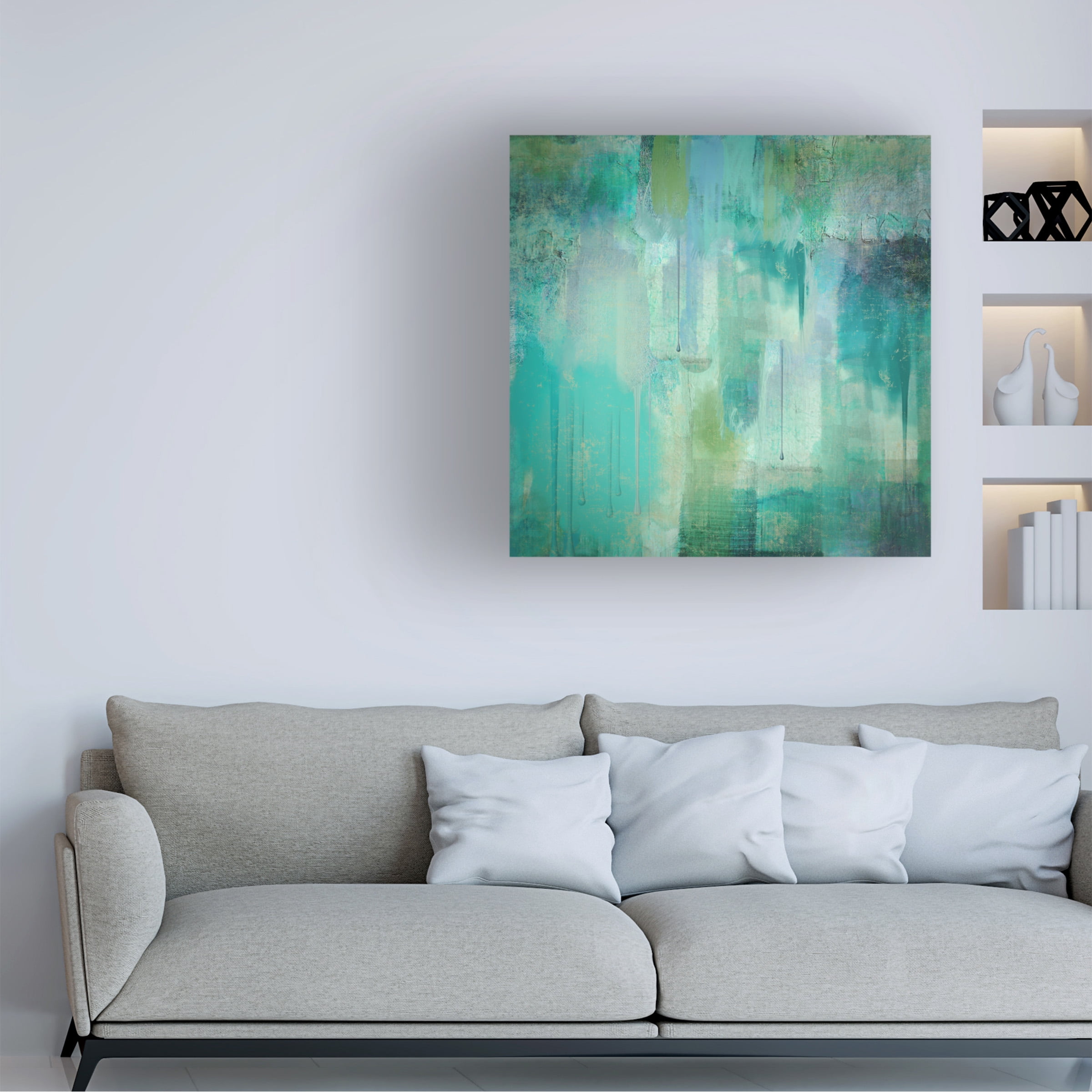 "Aqua Circumstance" Canvas Art by Color Bakery