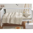 thumbnail image 2 of Nestl Baby Quilts Kids Bedspread, 3-Piece Grid Weave Lightweight Toddler Bedding, Off White, 2 of 5