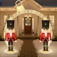 thumbnail image 3 of Christmas Nutcracker 5ft Pop upLighted Large Holiday Decoration w/150 Pre-Lit Twinkling LED lights for Outdoor, Indoor - Red/Black, 3 of 7