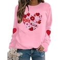 thumbnail image 6 of Dgankt Valentine's Day Shirts for Women Heart-Printed Crewneck Long Sleeve Shirts Casual Sweatshirt,Sizes XS-XL, 6 of 9