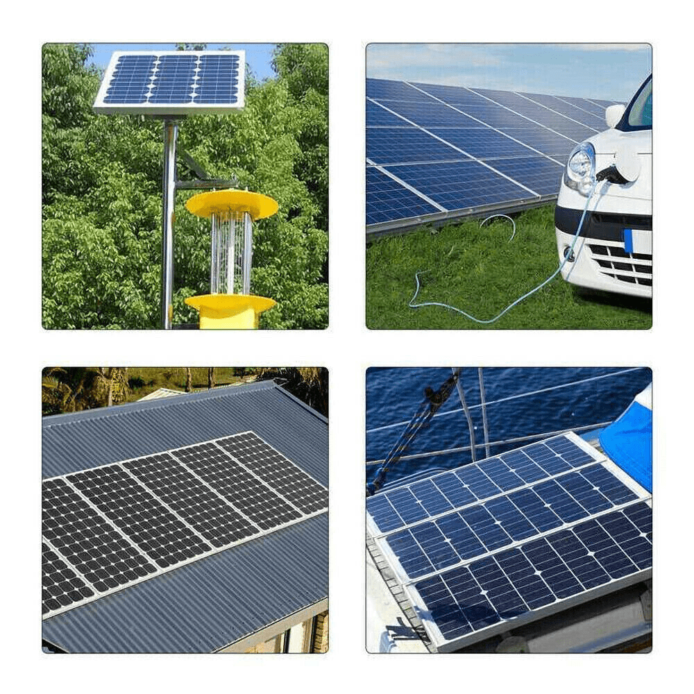 200W Solar Panel Kit with 100A Controller 12V Battery Charger Maintainer for Car Caravan Boat Marine Outdoor