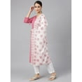 thumbnail image 6 of Janasya Indian Women's Pink Cotton Block Print Kurta with Pant and Dupatta, 6 of 10