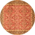 thumbnail image 1 of Ahgly Company Indoor Round Persian Orange Traditional Area Rugs, 5' Round, 1 of 1