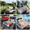 thumbnail image 6 of Golf Cart Seat Covers for 2 Seater,Ocean Coral Microfiber Cart Seat Towel Blanket,Abstract Boho Gradient Coastal Polka Dots Absorbent Breathable Non Slip Bench Seats Protector for Golf Course 51"x31", 6 of 9