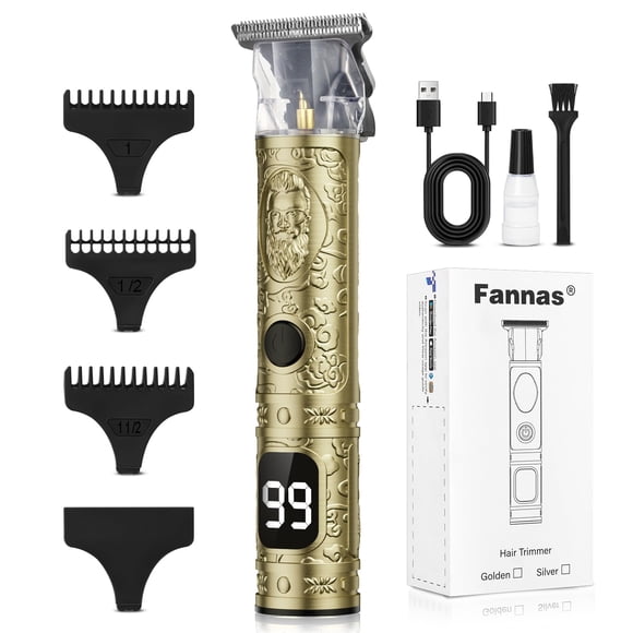 Fannas Cortapelos para hombres, cortapelos profesional, peluquero, inalámbrico, sin espacios, con pantalla LCD, regalos para hombres, recortador de barba, forros en T, afeitadoras, cortapelos para cor