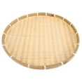thumbnail image 5 of Raindrops 1Pcs Bamboo Tray Beige 16.5in Round Kitchen Multi-Purpose Basket for Catering, 5 of 8