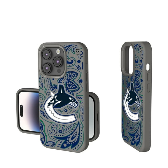 Keyscaper Gray Vancouver Canucks Paisley Soft Touch iPhone Case