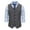 Grey, variant on Mens Western Herringbone Suit Vest Cotton Blend Slim Fit Vest For Men Black L