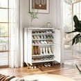 thumbnail image 5 of Tribesigns 6-Tier Farmhouse Shoe Cabinet with Shutter Doors & Adjustable Shelves, 5 of 7