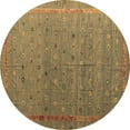 thumbnail image 1 of Ahgly Company Indoor Round Abstract Brown Modern Area Rugs, 8' Round, 1 of 4