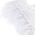 thumbnail image 4 of PENGXIANG Baby Romper Mesh Floral Embroidery Layered Feather Fly Sleeve Dress, 4 of 6