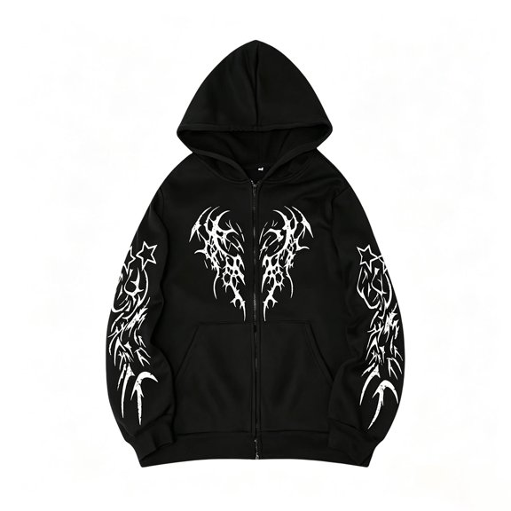 Hiijoy Boys Halloween Hoodie Graphic Full Zip Hooded Sweatshirt Kids Long Sleeve Pullover
