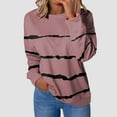 thumbnail image 2 of NOLDARES Women's Casual Crew Neck Sweatshirt Loose Soft Long Sleeve Pullover Tops(Z1-Light Pink,S), 2 of 6