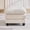 Beige, variant on 25" Deep Seat Ottoman, Modern Double-Cushion Footrest with Soft Chenille Upholstery
