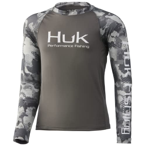 HUK Chemise Standard à Double Tête pour Enfants, Protection Solaire, Fraction-Storm, Medium