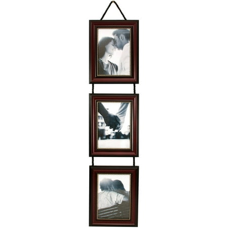 - Kiera Grace Lucy Frame Set, Dark Brown with Gold Beading on Hanging Ribbon