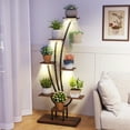 thumbnail image 2 of Gymax 62'' Tall 8-Tier Corner Metal Plant Shelf for Multiple Plants Living Room Balcony, 2 of 8
