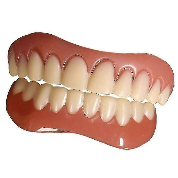 1Set Veneers Snap On False Teeth Upper And Lower Dental Veneer Denture Cover