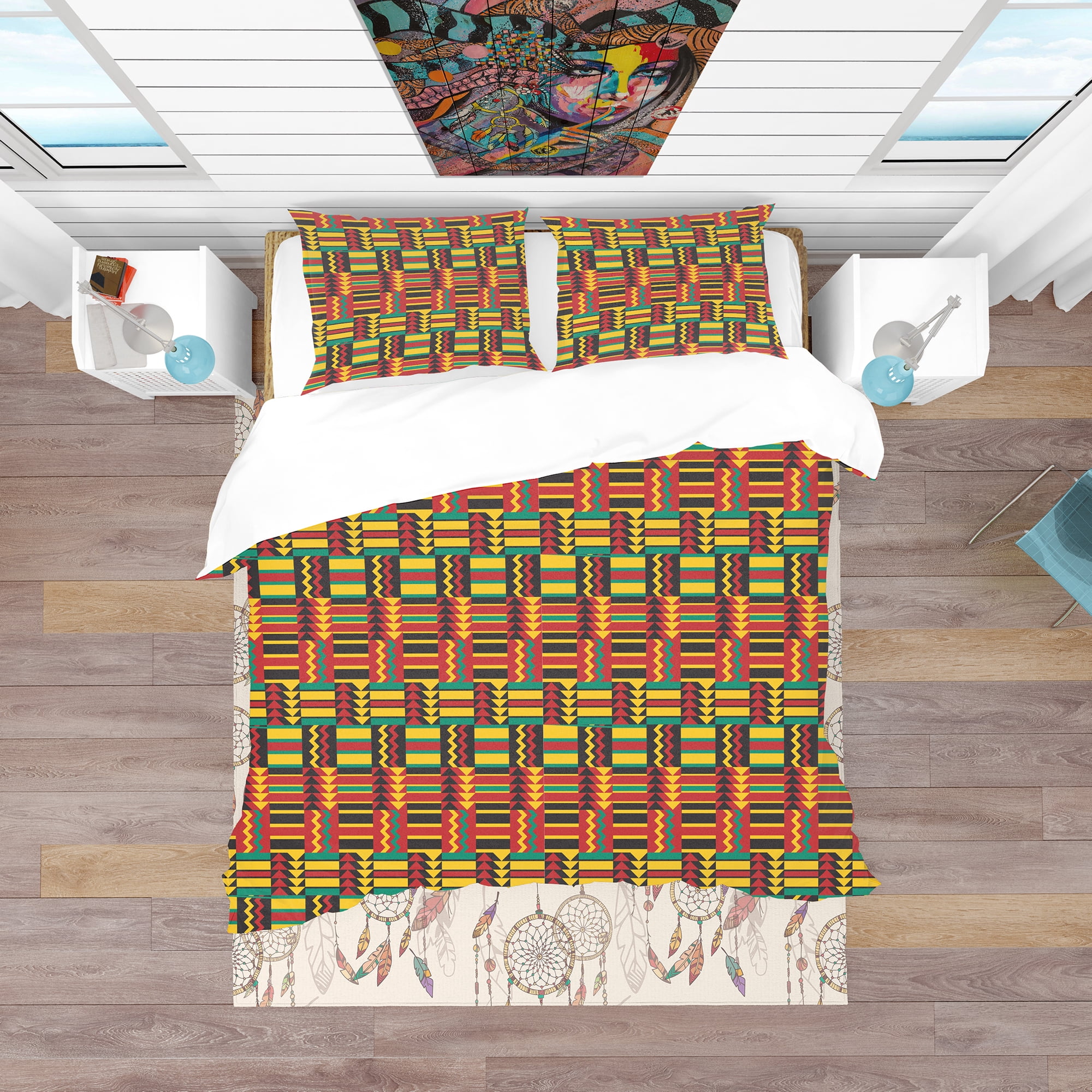 Designart 'African Pattern' Tropical Duvet Cover Set