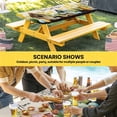 thumbnail image 6 of Spring Table Cloths for 6 Foot Rectangle Tables, Farmhouse Birds Cages Eggs Botanical Flowers Patio Waterproof Elastic Fitted Tablecloths, Washable Rectangular Table Cover for Camping, 6 of 8