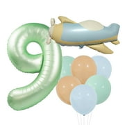 8pcs retro car fighter jet balloon 9 airplane foil party decoration airplane theme balloon