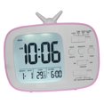 thumbnail image 4 of Reloj despertador LCD Reloj inteligente sensible para estudiantes Reloj despertador digital multiusos Rosado Baoblaze Reloj despertador electrónico con pantalla LCD, 4 of 7
