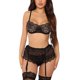 thumbnail image 1 of Gibobby Conjunto de lencería de encaje Tanga de Encaje Nueva Ropa Interior Sexy Lencería Tanga Flor Ropa de Dormir Sujetador de Íntimos Bustier Lingerie(Negro, M), 1 of 5