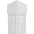 thumbnail image 4 of Ekena Millwork 8"W x 8'H Craftsman Classic Square Non-Tapered Herringbone Modern Fretwork Column w/ Standard Capital & Standard Base, 4 of 8