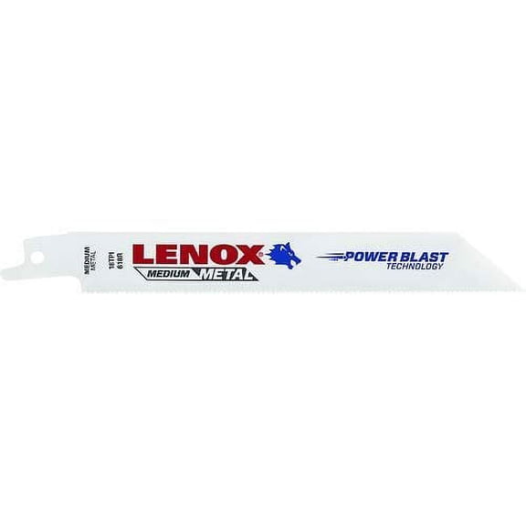 Lenox Tools - 20566618R LENOX Tools Metal Cutting Reciprocating Saw Blade with Power Blast Technology, Bi-Metal, 6-inch, 18 TPI, Three Pkgs - 5/PK