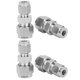 thumbnail image 4 of Adaptador de tubo recto de doble virola de ajuste de compresión de acero inoxidable de 4 piezas para tubería (Ф1/4-Ф3/8), 4 of 8