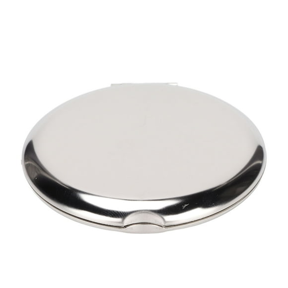 Espejo de viaje compacto BuyWeek Espejo de bolsillo de doble cara Acero inoxidable