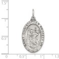 thumbnail image 3 of 925 Sterling Silver Vintage Saint Christopher Hockey Goalie Stick Puck Glove Medal Necklace Charm Pendant Sport Religious Patron St, 3 of 7