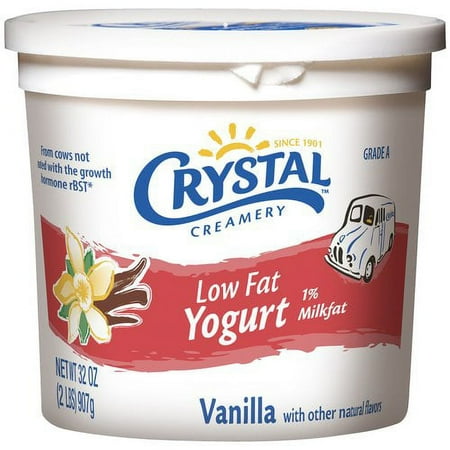 Crystal Creamery Crystal Vanilla Yogurt Quart