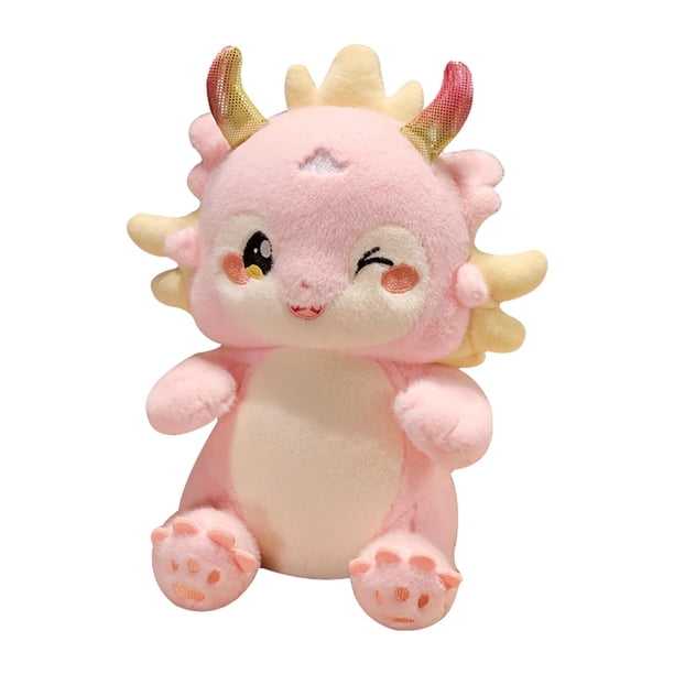 Dragón de peluche de juguete Sunnimix Año Nuevo Chino 20cm Rosa
